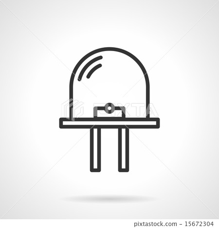Simple LED black line vector icon Simple LED black line vector icon 15672304