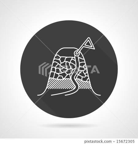 Climbing route black round vector icon Climbing route black round vector icon 15672305