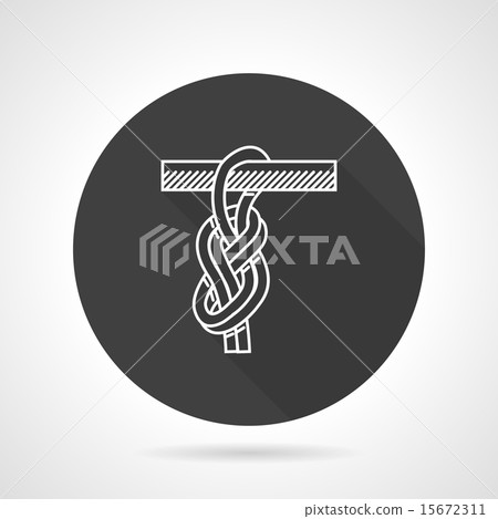 Eight knot black round vector icon 15672311