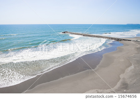 Kujukuri海岸的航拍照片 15674656