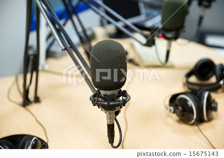 microphone at recording studio or radio station microphone at recording studio or radio station 15675143
