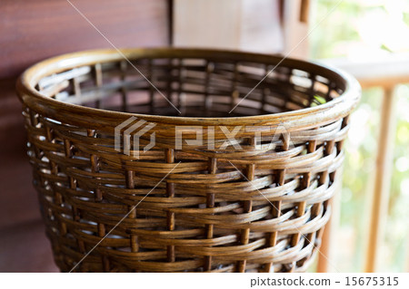 close up of wicker basket close up of wicker basket 15675315