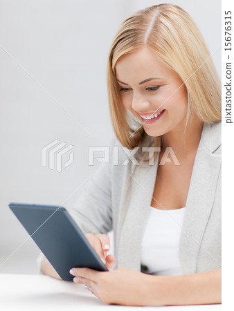woman with tablet pc woman with tablet pc 15676315
