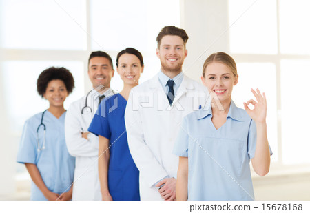 group of doctors and nurses at hospital group of doctors and nurses at hospital 15678168