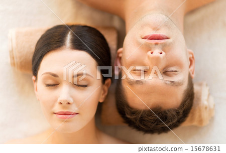 couple in spa couple in spa 15678631