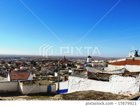 Windmill scenery in the region of La Mancha 15679921