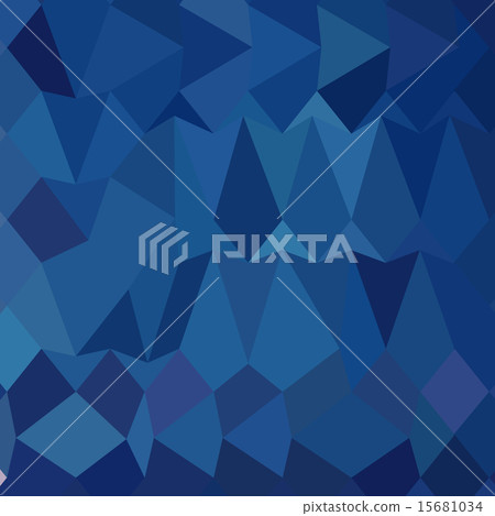 Cobalt Blue Abstract Low Polygon Background - Stock Illustration ...