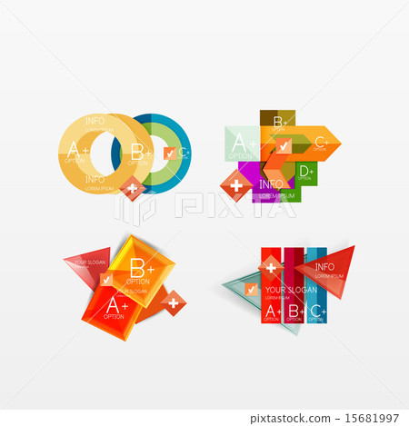 Collection of modern business infographic templates Collection of modern business infographic templates 15681997