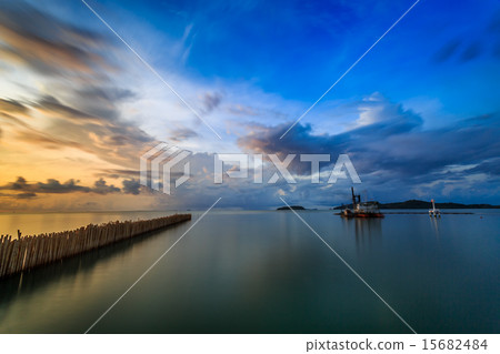 Long exposure of sunrise in Phuket, Thailand Long exposure of sunrise in Phuket, Thailand 15682484
