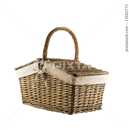 Picnic basket hamper isolated Picnic basket hamper isolated 15682775