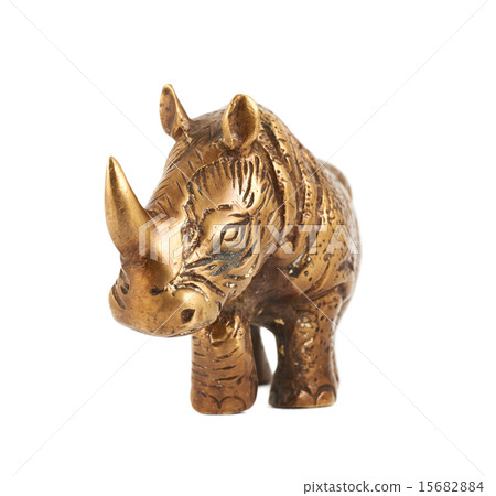 Rhinoceros rhino sculpture isolated Rhinoceros rhino sculpture isolated 15682884