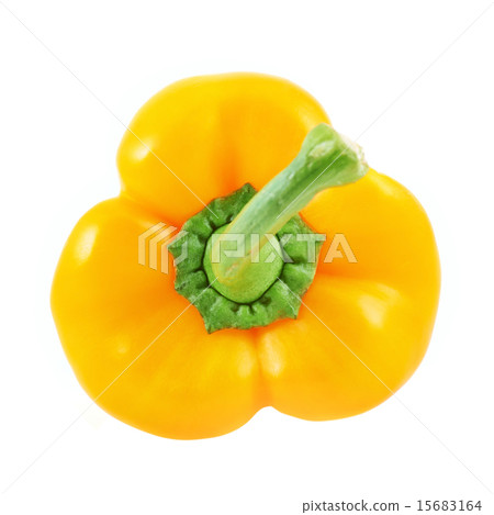 Sweet orange bell pepper isolated Sweet orange bell pepper isolated 15683164