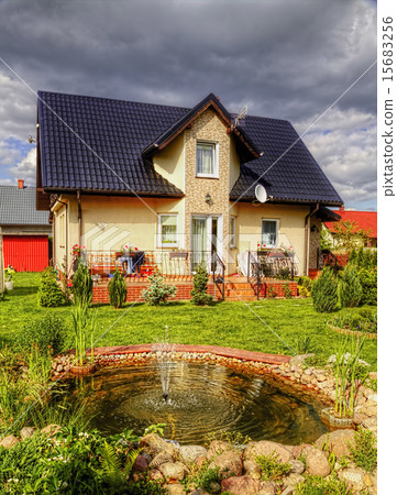 Suburban House with garden Suburban House with garden 15683256