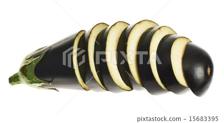 Sliced eggplant isolated 15683395