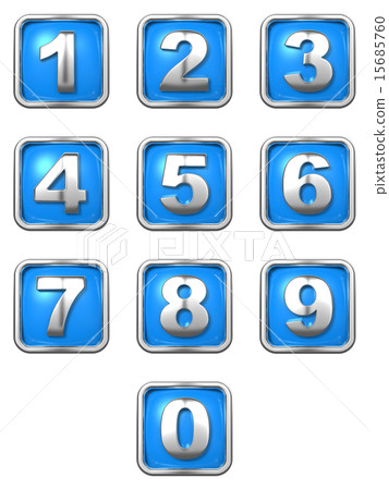 Silver Numbers in Frame. Silver Numbers in Frame. 15685760