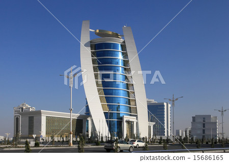 View on the  new building. Ashkhabad.  15686165