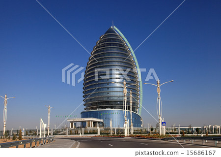 Modern architecture of Ashgabat. Hotel. Ashkhabad. 15686167