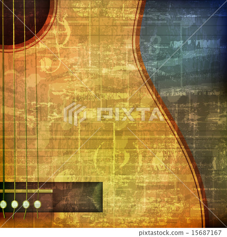 abstract grunge background with acoustic guitar abstract grunge background with acoustic guitar 15687167