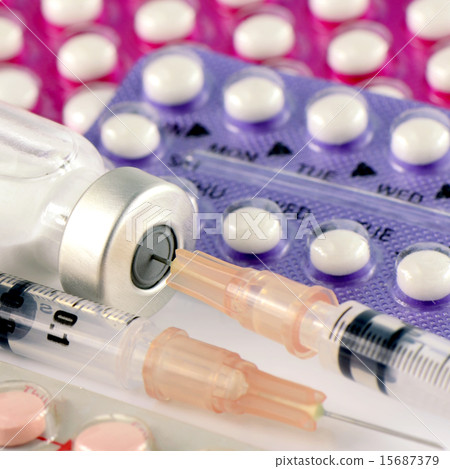 Contraceptive pill and Contraception Injections. 15687379