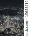 Factory night view from Yokkaichi Port Port Building 15688210