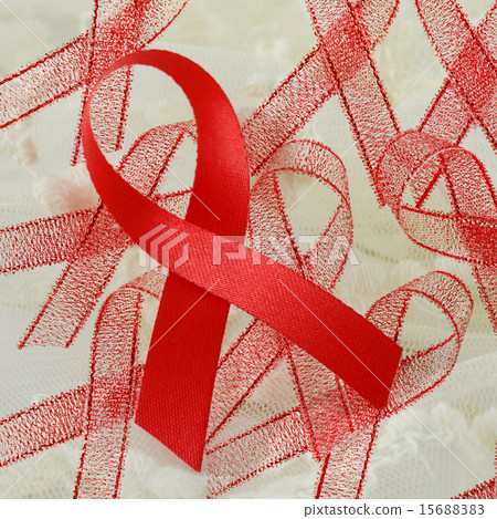 World Aids Day Red Ribbon Sign. World Aids Day Red Ribbon Sign. 15688383