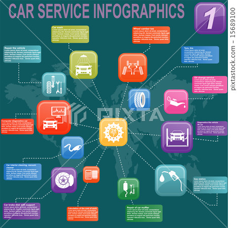 Car service, repair Infographics Car service, repair Infographics 15689100