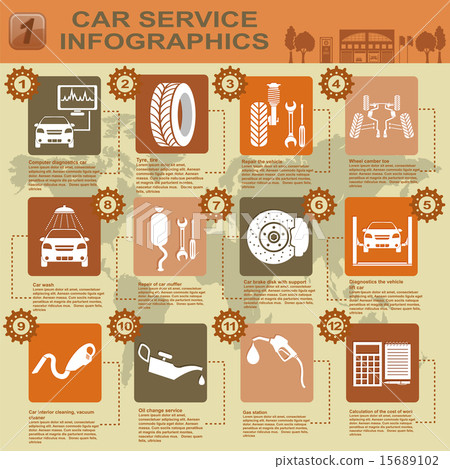 Car service, repair Infographics 15689102