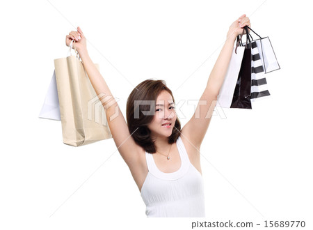 Shopping woman asian happy smiling are shopping Shopping woman asian happy smiling are shopping 15689770