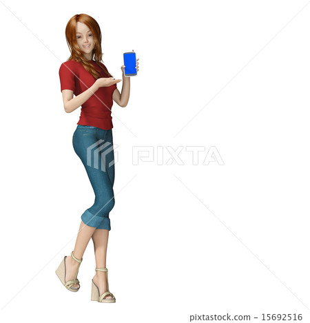 A young woman to book with smartphone A young woman to book with smartphone 15692516