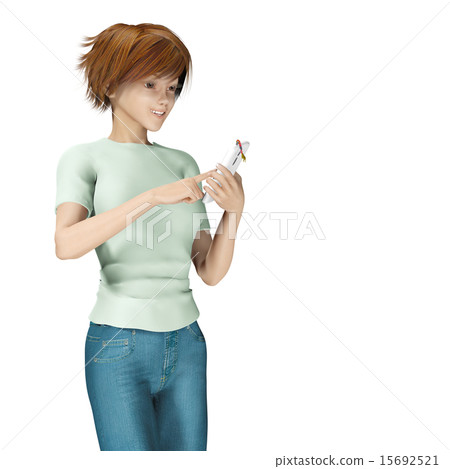 A young woman to book with smartphone A young woman to book with smartphone 15692521