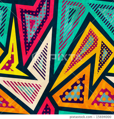 hipster geometric seamless pattern - Stock Illustration [15694000] - PIXTA