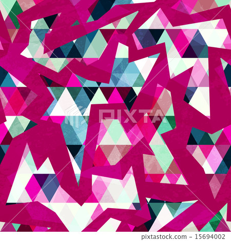 hipster geometric seamless pattern - Stock Illustration [15694002] - PIXTA