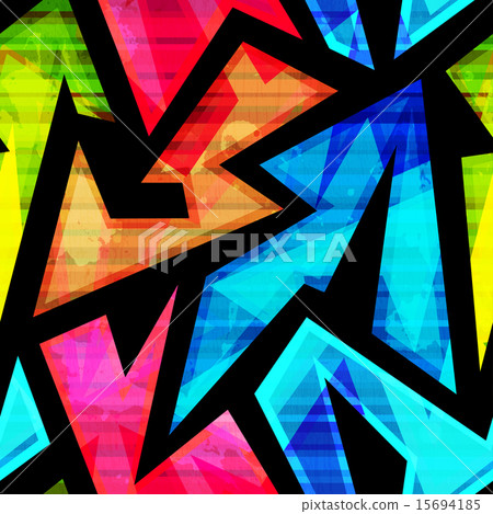 neon geometric seamless pattern with grunge effect neon geometric seamless pattern with grunge effect 15694185