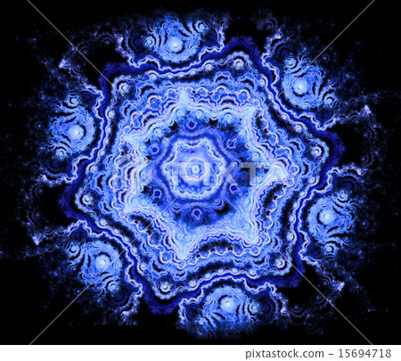 Big blue snowflake on a dark base 15694718