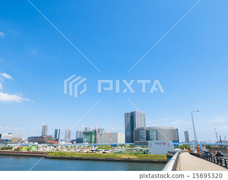從豐洲大橋的城市景觀 從豐洲大橋的城市景觀 15695320