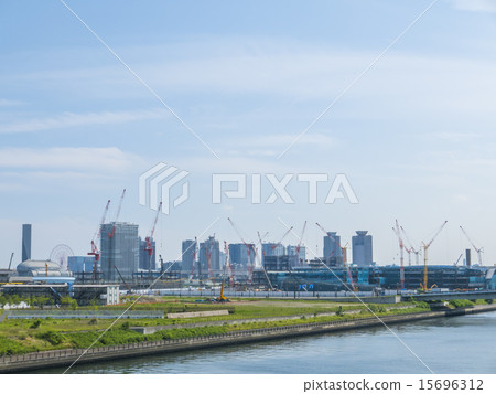 Toyosu新市場的建築圖像在東京中央批發市場 15696312