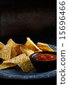 Tortilla Chips and Salsa Dip 15696466