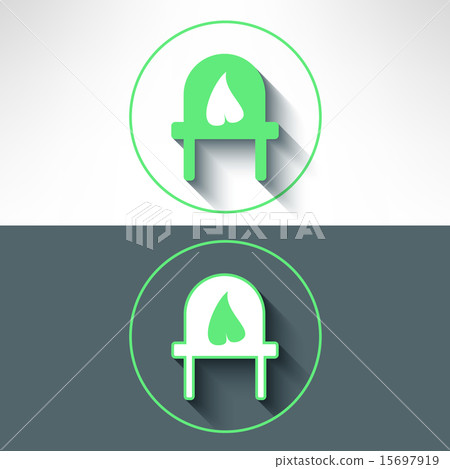 Vector electrical outlet with leaf on it made in modern flat design. Ecology and green power concept 15697919