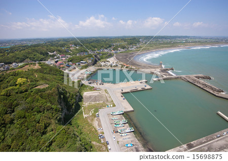 Aerial view of the landscape near Isumi city Aerial view of the landscape near Isumi city 15698875
