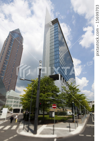 Office building on blue sky Office building on blue sky 15699703