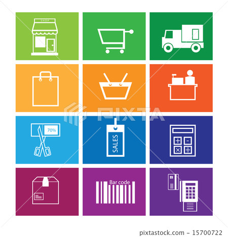Shopping and sale icons set 15700722