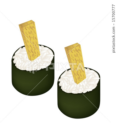 Fried Egg Sushi Roll or Tamagoyaki Maki Fried Egg Sushi Roll or Tamagoyaki Maki 15700777