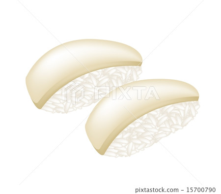 Tako Sushi or Squid Nigiri on White 15700790