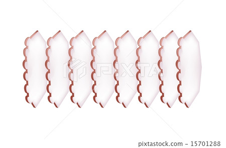 Tako Sashimi or Squid Sashimi on White 15701288