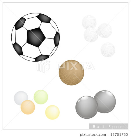 Set of Different Sport Balls on White Background Set of Different Sport Balls on White Background 15701760