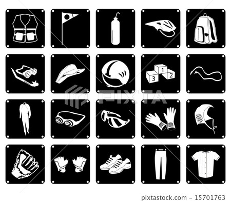 Collection of Sport Accessory Icons Collection of Sport Accessory Icons 15701763