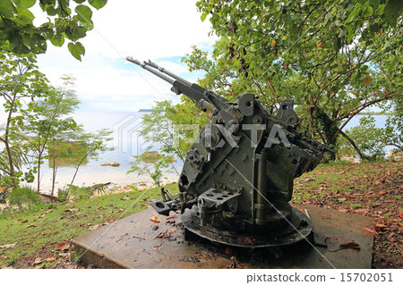 War remains of Guam, former Japanese army guns 15702051