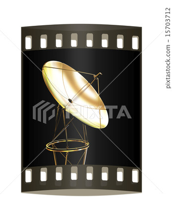 SAT isolated on black background. The film strip 15703712