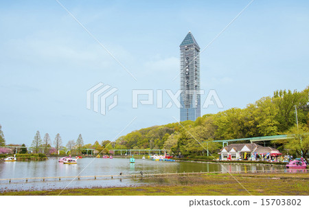 Pond at Higashiyama Animal and Botanical Garden and Higashiyama Sky Tower (Nagoya City, Aichi) 15703802
