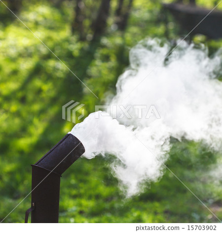 thick smoke from pipe of samovar thick smoke from pipe of samovar 15703902